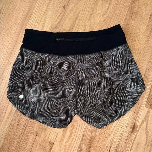 Lululemon 4” Speed Up Short Long Updated Fit Velocity Mesh Island Mist Black 4 - Picture 1 of 11